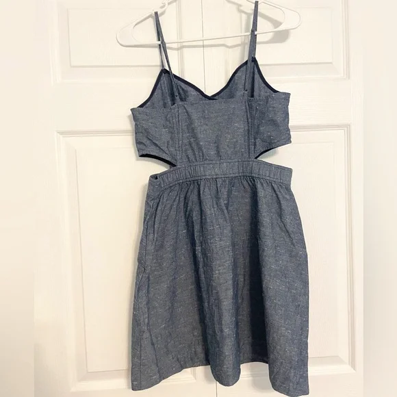 Madewell Chambray Cutout Cami Mini Dress in Classic Indigo - Picture 9 of 11